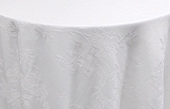 Tablecloth Damask Off White #1 120" Round
