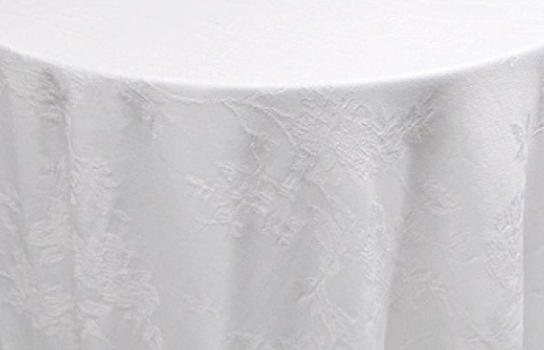 Tablecloth Damask Off White #2 120" Round