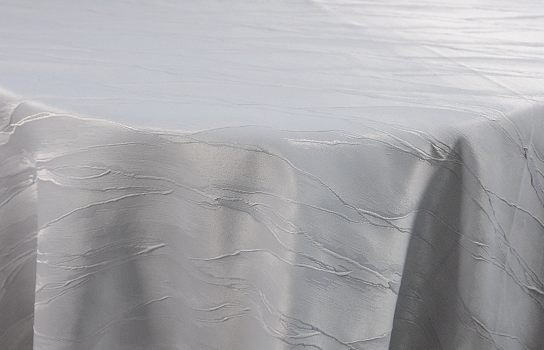 Tablecloth Moire Elite Silver and Grey Fr 120" Round