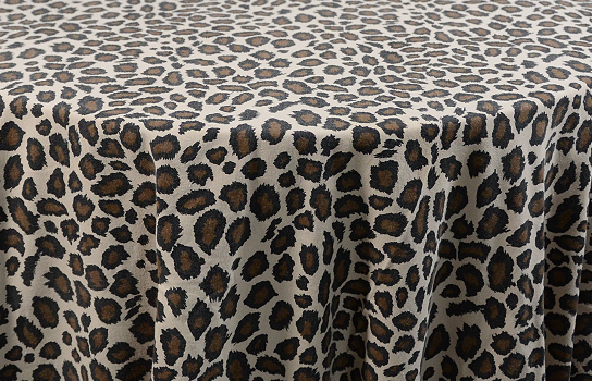 Tablecloth Jungle Print Brown 120" Round