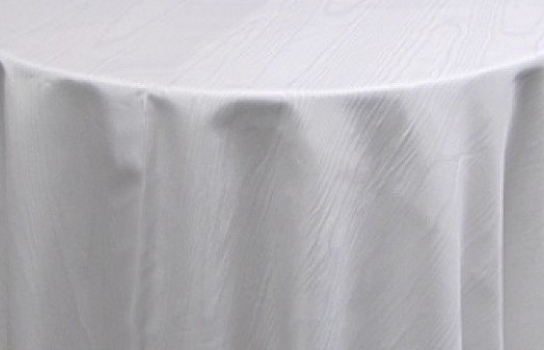 Tablecloth Moire White 120" Round