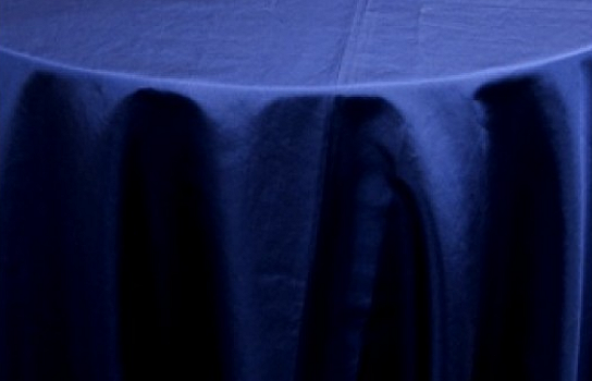 Tablecloth Moire Navy Blue 120" Round