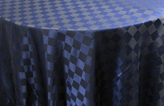Tablecloth Satin Blue Square 120" Round