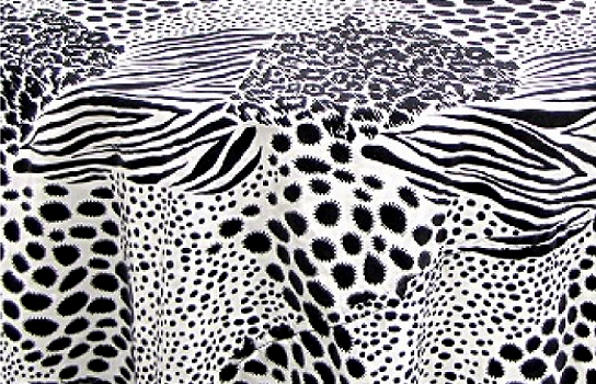 Tablecloth Velour Black and White 120" Round