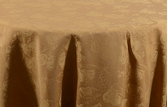 Tablecloth Damask Fruit Gold 120" Round
