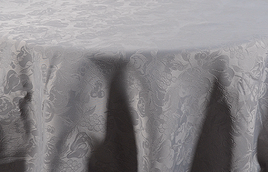 Tablecloth Damask Fruit Grey 120" Round