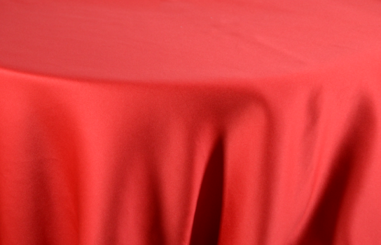 Tablecloth Peau de Soie Red 120" Round