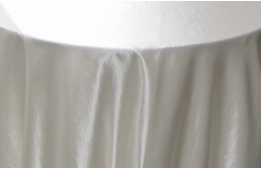 Tablecloth Ivory Shantung Satin 122" Round