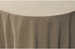 Tablecloth Suede Beige 122" Round 