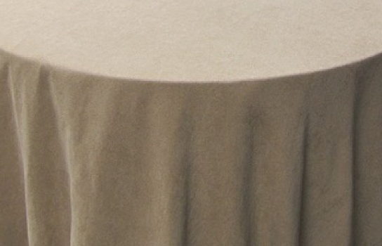 Tablecloth Suede Beige 122" Round 