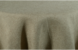Tablecloth Burlap Café au Lait 120" Round