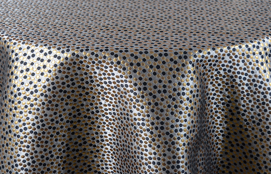 Tablecloth Festival Black Gold 122" Round