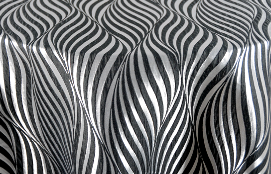 Tablecloth Morocco Silver Black 122" Round