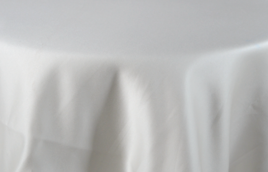 Tablecloth Peau de Soie White 122" Round