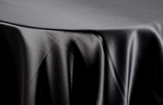 Tablecloth Peau de Soie Black 122" Round