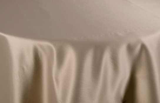 Tablecloth Peau de Soie Taupe 122" Round