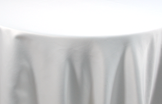 Tablecloth Peau de Soie White 132" Round