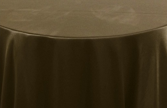 Tablecloth Satin Chocolate Brown 132" Round