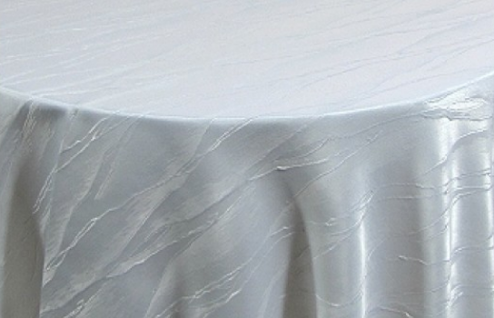 Tablecloth Moire Elite White 132" Round