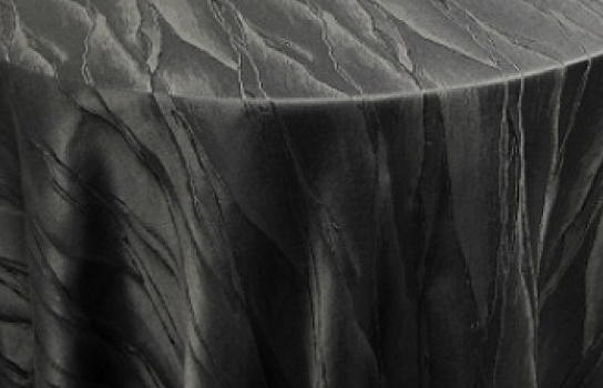 Tablecloth Moire Elite Black FR 132" Round