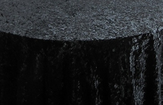 Tablecloth Velour Black 132" Round