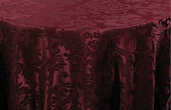 Tablecloth Damask Burgundy 90" Round