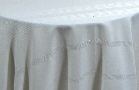 Tablecloth Plaid White 90" Round