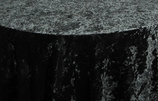 Tablecloth Panne Velvet Black 90" Round