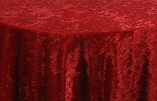 Tablecloth Panne Velvet Red 90" Round Tablecloth Panne Velvet Red 90" Round
