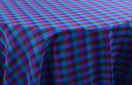 Tablecloth Plaid Gemstone 90" Round