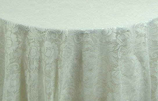Tablecloth Lace White 90" Round