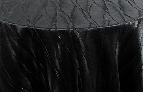 Tablecloth Moire Elite Black FR 90" Round
