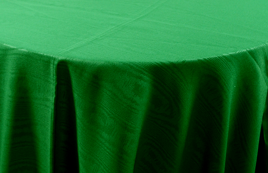 Tablecloth Moire Forest Green Round 90"