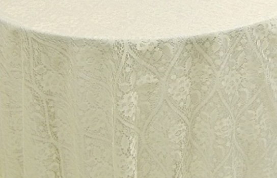 Tablecloth Baroque Lace Ivory 120" Round