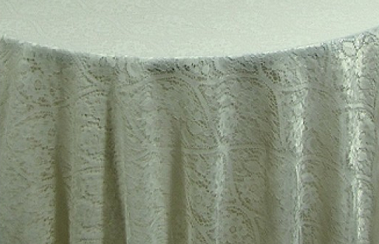 Tablecloth Baroque Lace Ivory 132" Round