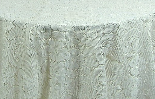 Tablecloth White Lace 90" Round