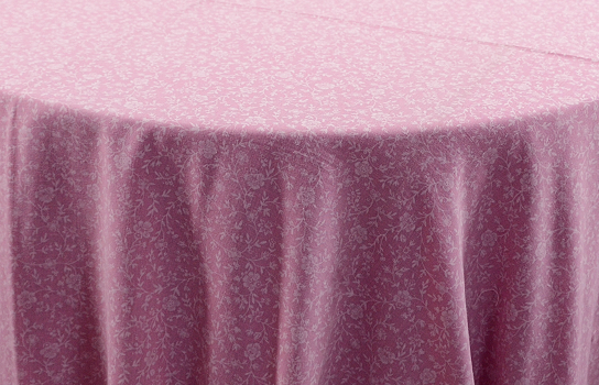 Tablecloth Flowers Pink White 90" Round