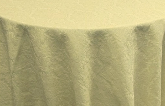 Tablecloth Ivory Brocade Shell 90" Round Tablecloth Ivory Brocade Shell 90" Round