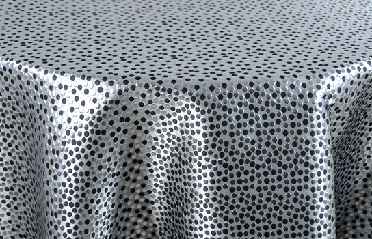 Tablecloth Festival Black Silver 90" Round