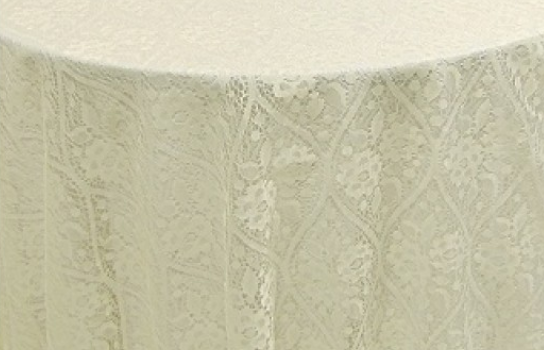 Tablecloth Lace Ivory 100" Round 