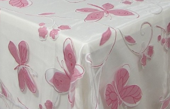 Tablecloth Papillon Pink Organza 112" Square 