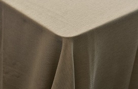 Tablecloth Burlap Cafe au Lait 120" x 120" Square