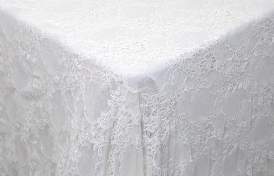 Tablecloth Avita White Lace 122" Square