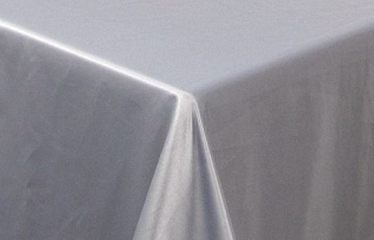 Tablecloth Peau de Soie Silver Grey 122" Square