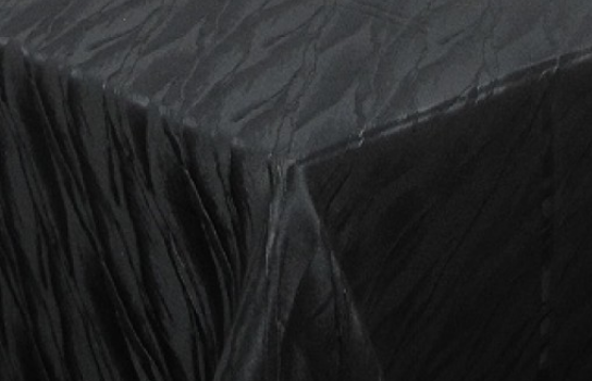 Tablecloth Elite Moire Black FR 122" Square