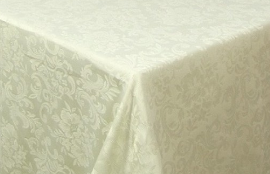 Tablecloth Damask Beige 122" x 122" Square