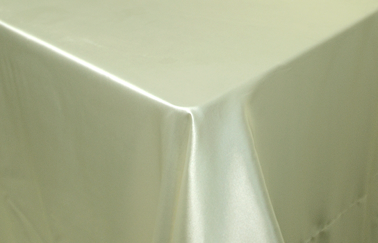 Tablecloth Satin Ivory Shantung 122" Square