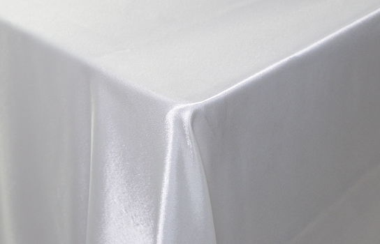 Tablecloth Satin White Shantung 122" Square