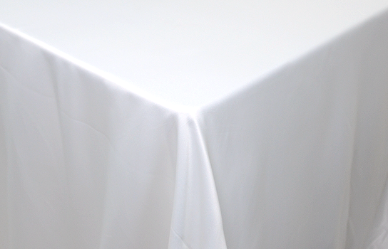 Tablecloth Peau De Soie White 122" Square
