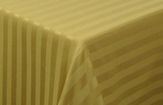 Tablecloth Satin Gold Stripe 122" x 122" Square